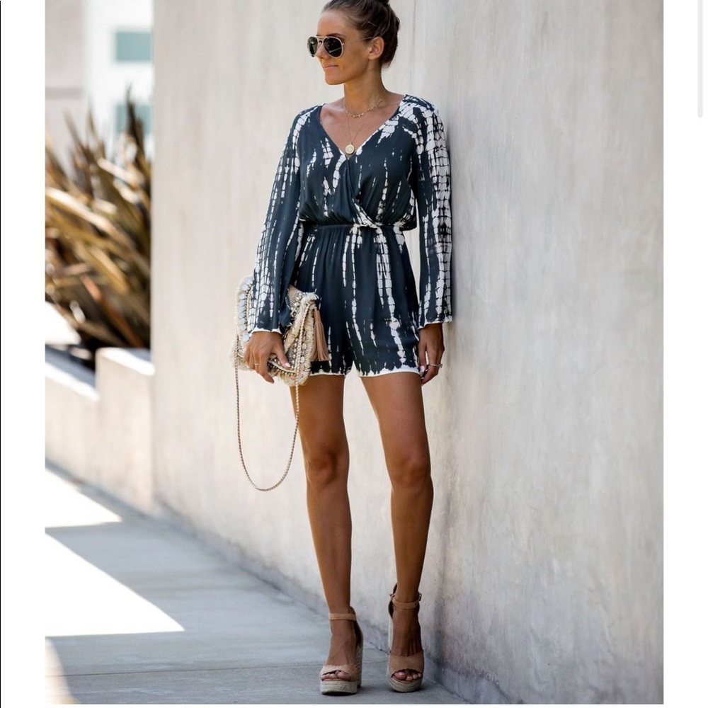 Smile, You’re On Trend Tie Dye Drape Romper